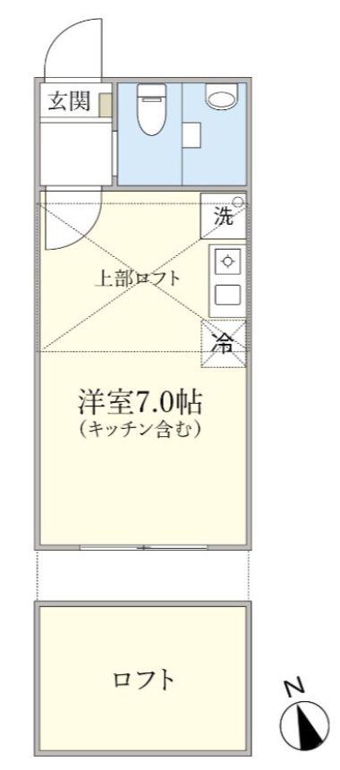 LIBERO SIN-EKODA(ワンルーム/2階)の間取り写真
