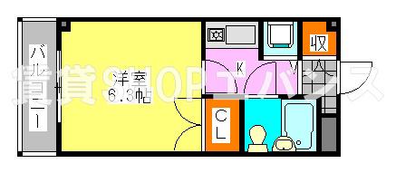 セイクリッド・トゥリー(1K/3階)の間取り写真