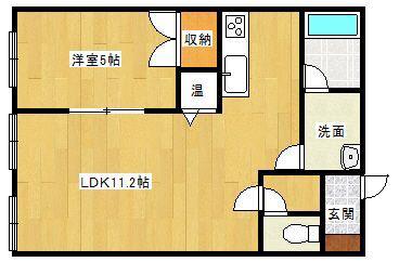 PARK HOUSE(1LDK/2階)の間取り写真