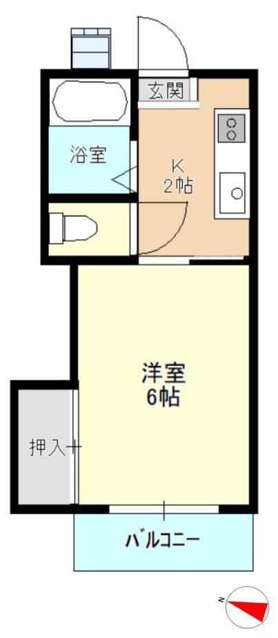 細田グリーンコーポ(1K/1階)の間取り写真