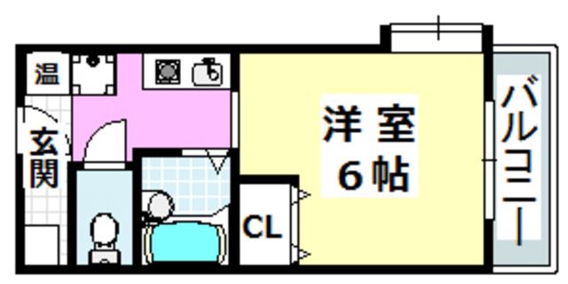 スチューデントパレス茨木(1K/3階)の間取り写真