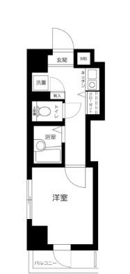 プレール東池袋(1K/6階)の間取り写真