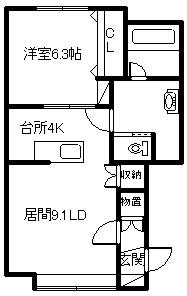 アルト30(1LDK/1階)の間取り写真