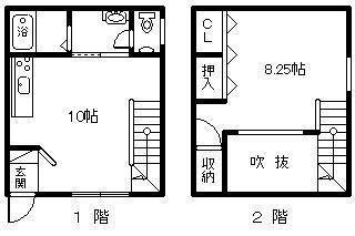 BIELUI(1LDK/1階)の間取り写真