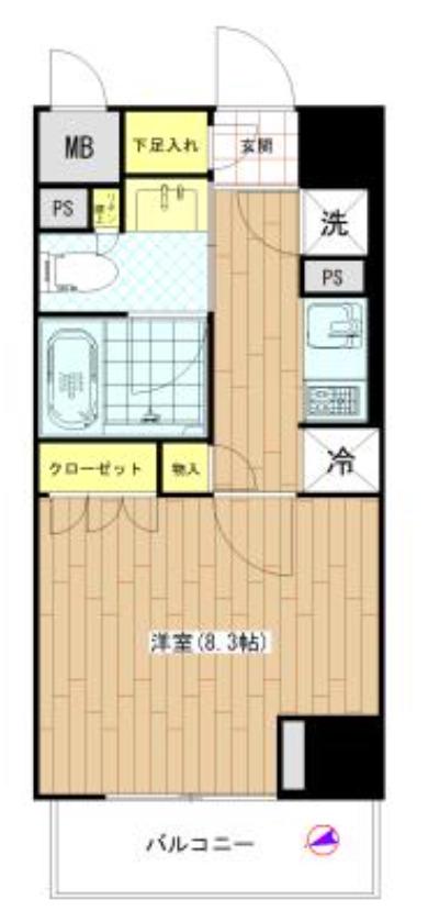 アリーチェ東高円寺(1K/3階)の間取り写真