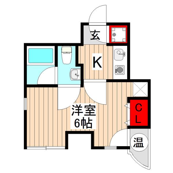 第五みずほ館(1K/2階)の間取り写真