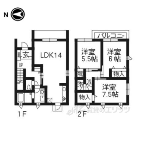 PASSY5B棟(3LDK/1階)の間取り写真