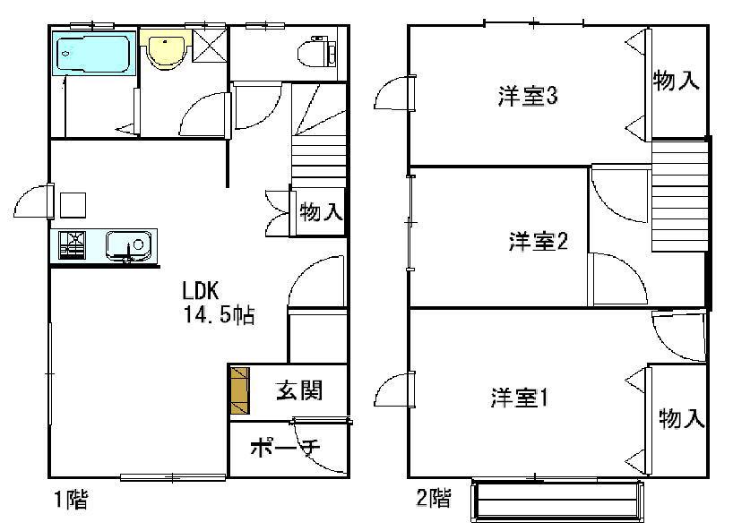 アリアンツ・アレーナ(2SLDK/1階)の間取り写真