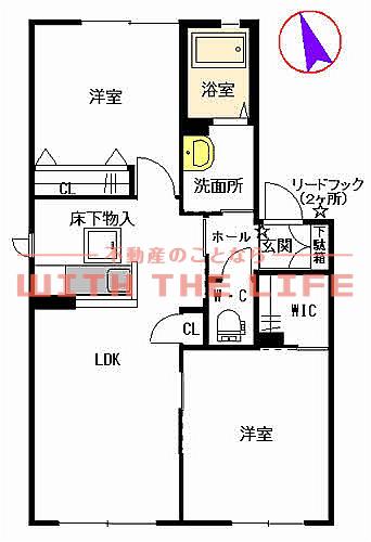 ボヌールK(2LDK/1階)の間取り写真