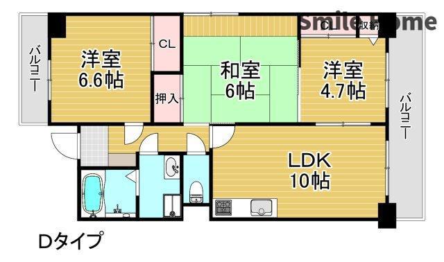 グランドルチェ(3LDK/5階)の間取り写真