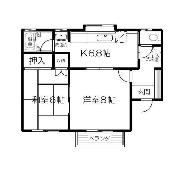 セジュール西村A-3(3DK/2階)の間取り写真