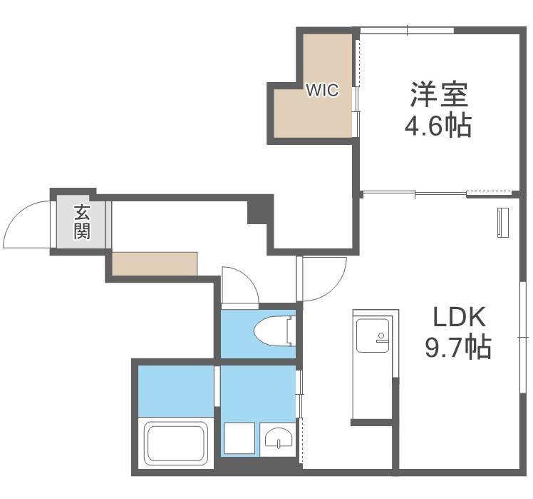 クローバー21(1LDK/2階)の間取り写真