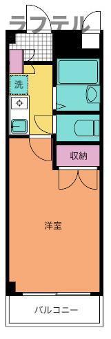 メゾンボヤージII(1K/1階)の間取り写真