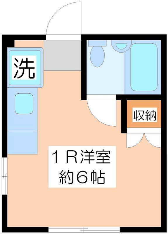 メゾン美光(ワンルーム/2階)の間取り写真