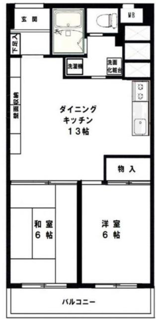 桜台ハイライズ(2LDK/3階)の間取り写真