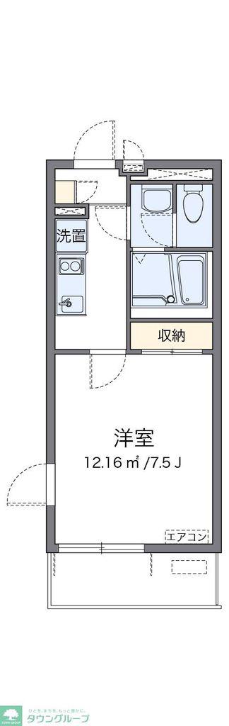 クレイノヴェリテ(1K/2階)の間取り写真