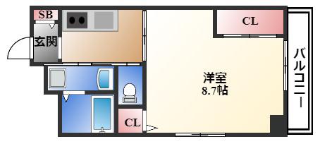 KAYA AOI(1K/4階)の間取り写真
