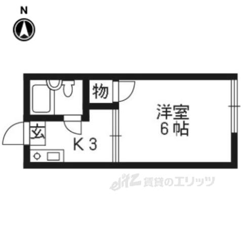 ジュネス広野(1K/1階)の間取り写真