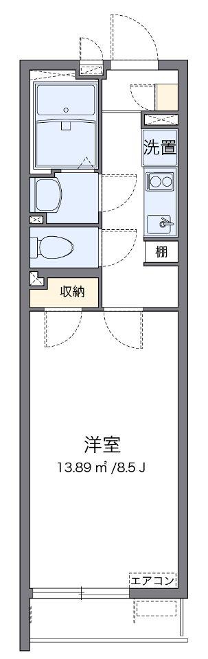 クレイノアーチェロ(1K/3階)の間取り写真