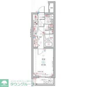 クレヴィスタ氷川台(1K/2階)の間取り写真
