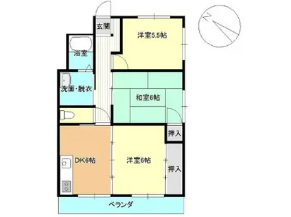 エスペランス・グラン(3DK/4階)の間取り写真