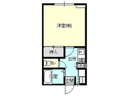 コーポプライム(1K/1階)の間取り写真