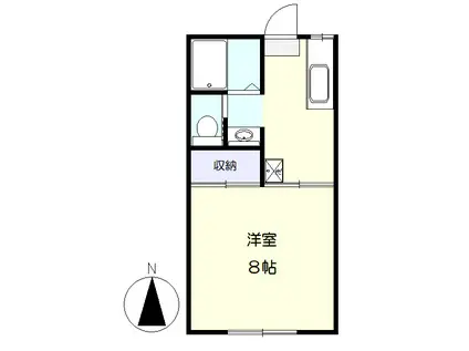 セフィラ南中里(1K/1階)の間取り写真