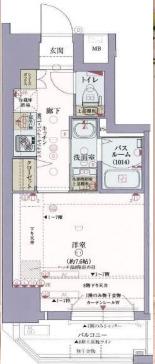 レジデンス三宮東グルーブ(1K/4階)の間取り写真