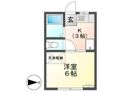 コーポ千世田(1K/1階)の間取り写真