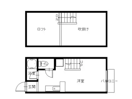 プリムローズ長崎 CUBE-DESIGNED(ワンルーム/2階)の間取り写真