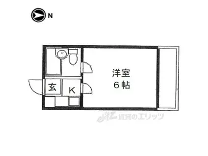 コーポ諏訪西大寺(1K/3階)の間取り写真