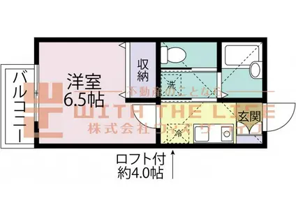 Aレガート久留米大前(1K/2階)の間取り写真