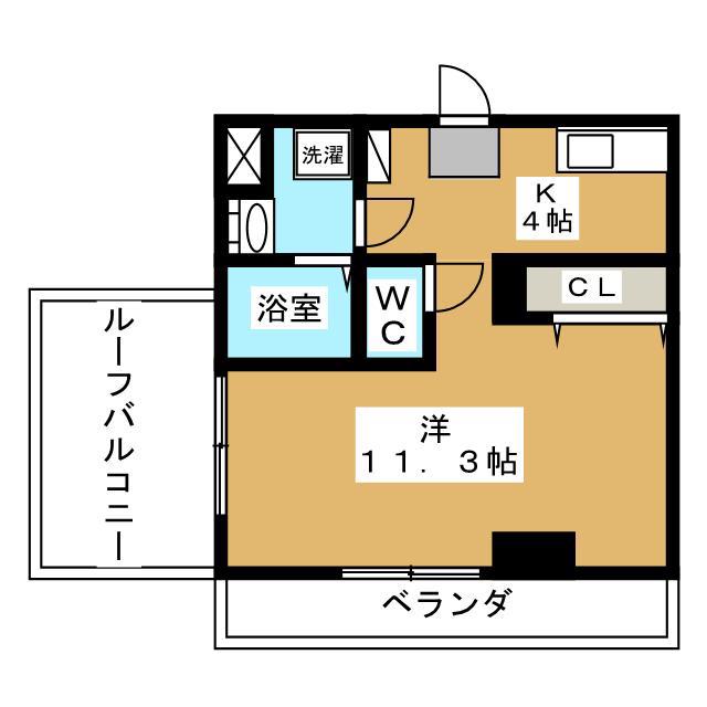 ダイユウビル本郷(ワンルーム/3階)の間取り写真