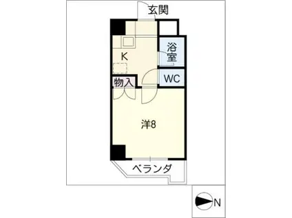 SAINTイーストOFYAMATE(1K/7階)の間取り写真