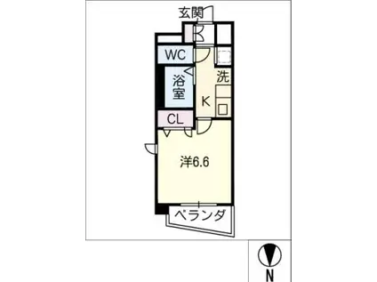プレサンス大須観音駅前サクシード 201(1K/2階)の間取り写真