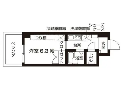 AMITIE DEMEURE MASUMI(1K/4階)の間取り写真