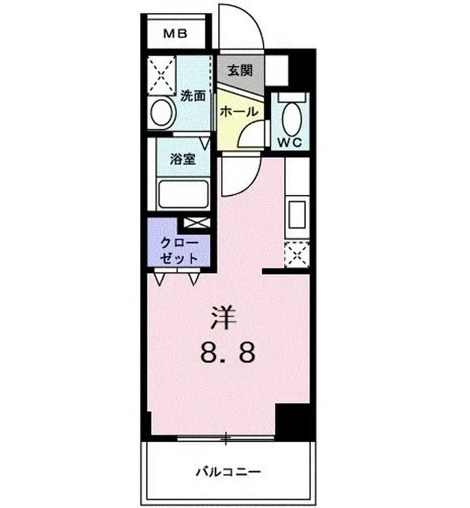 ヴィラ クリアブルック 4階階 間取り