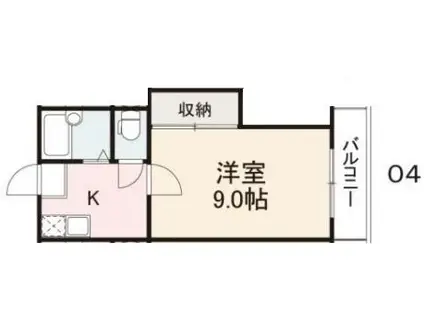 コート林(1K/3階)の間取り写真