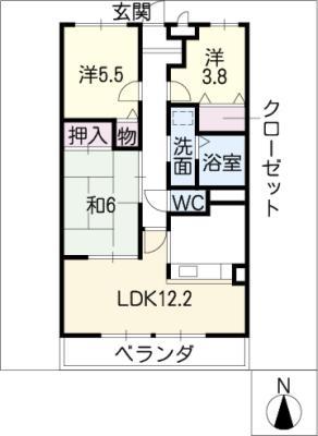 ルミエール(3LDK/3階)の間取り写真