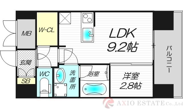 エル・セレーノ新大阪北(1LDK/12階)の間取り写真