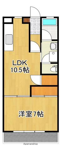 パレロワイヤル永田(1LDK/3階)の間取り写真
