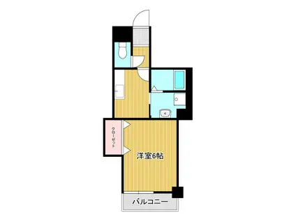 片野タカヤコーポレーションビル(1DK/4階)の間取り写真