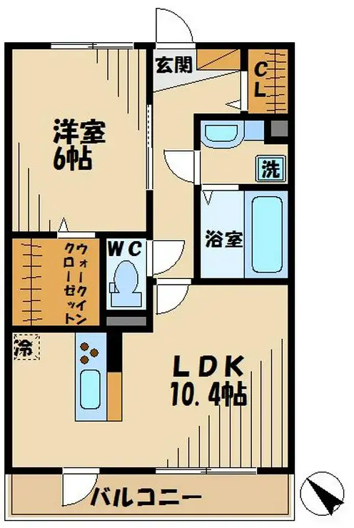 クレスト豊田 1階階 間取り