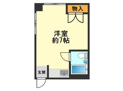 薮田北口ビル(ワンルーム/4階)の間取り写真
