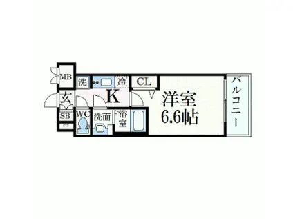 プレサンスNAGOYA本陣(1K/11階)の間取り写真