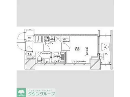 S-RESIDENCE松戸IRISE(1K/14階)の間取り写真