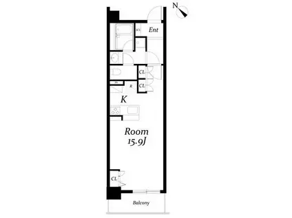 ロイヤルパークス千種(ワンルーム/3階)の間取り写真