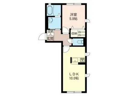 プランドール A(1LDK/1階)の間取り写真