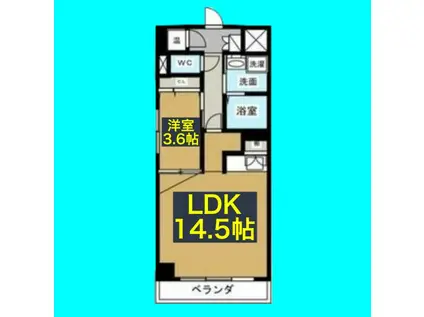 マリオン千種(1LDK/12階)の間取り写真