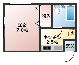 エコ土山(1K/1階)の間取り写真